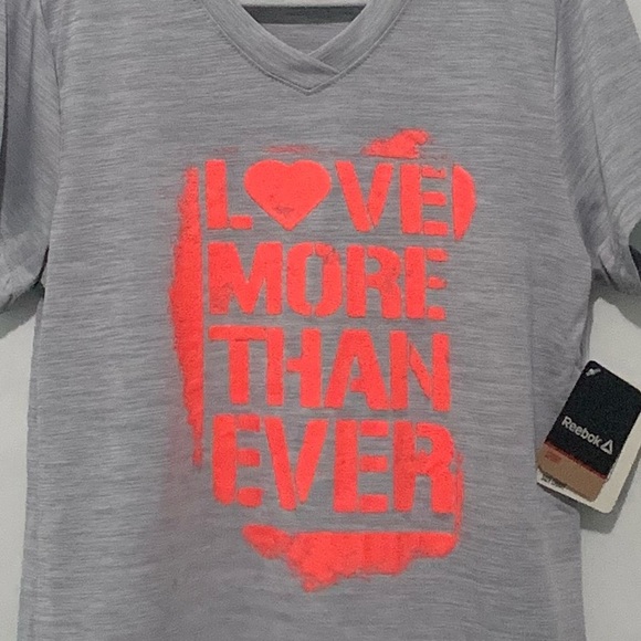 Girls Reebok sport love more than ever T-shirt - Picture 5 of 6